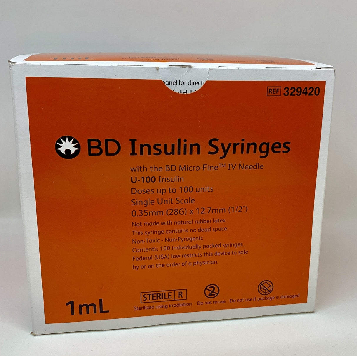 1mL Insulin Syringes U-100 | BD-Medical Devices-Birth Supplies Canada