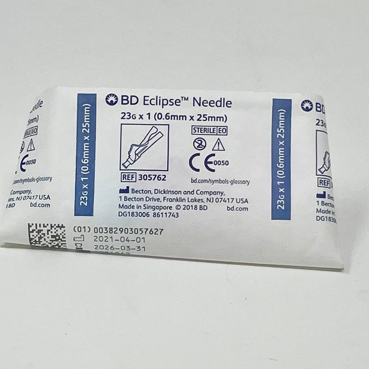 23G BD Eclipse Safety Needle with Pivoting Shield | BD-Needles-Birth Supplies Canada