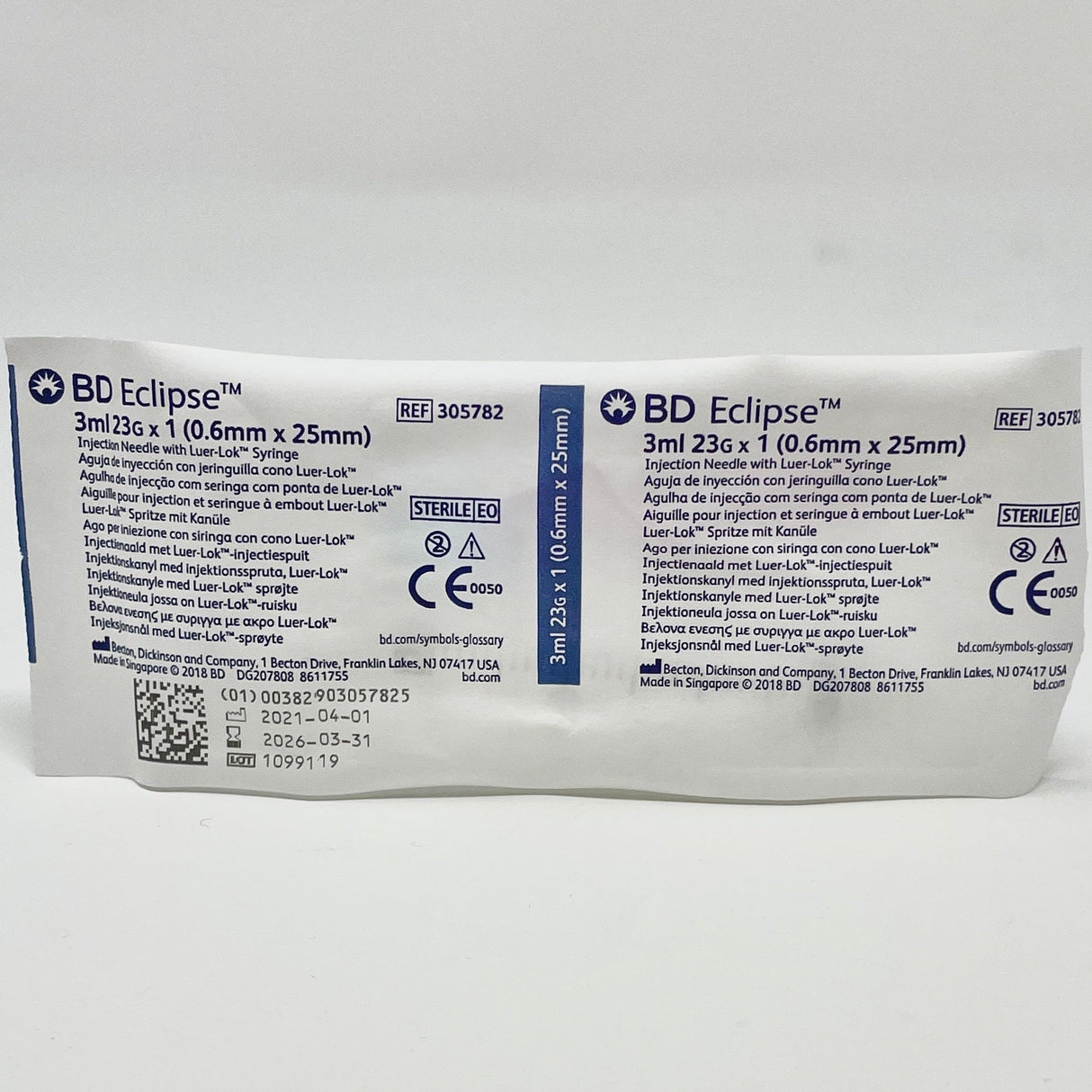 23G Needle w/ Syringe Eclipse | BD-Medical Devices-Birth Supplies Canada