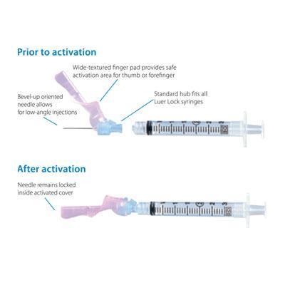 27G BD Eclipse Safety Needle with Pivoting Shield | BD-Needles-Birth Supplies Canada