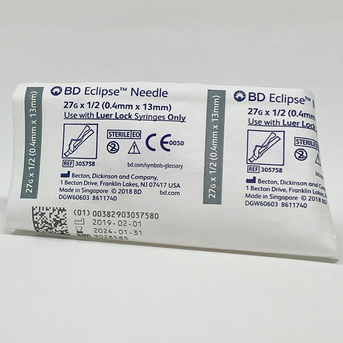 27G BD Eclipse Safety Needle with Pivoting Shield | BD-Needles-Birth Supplies Canada