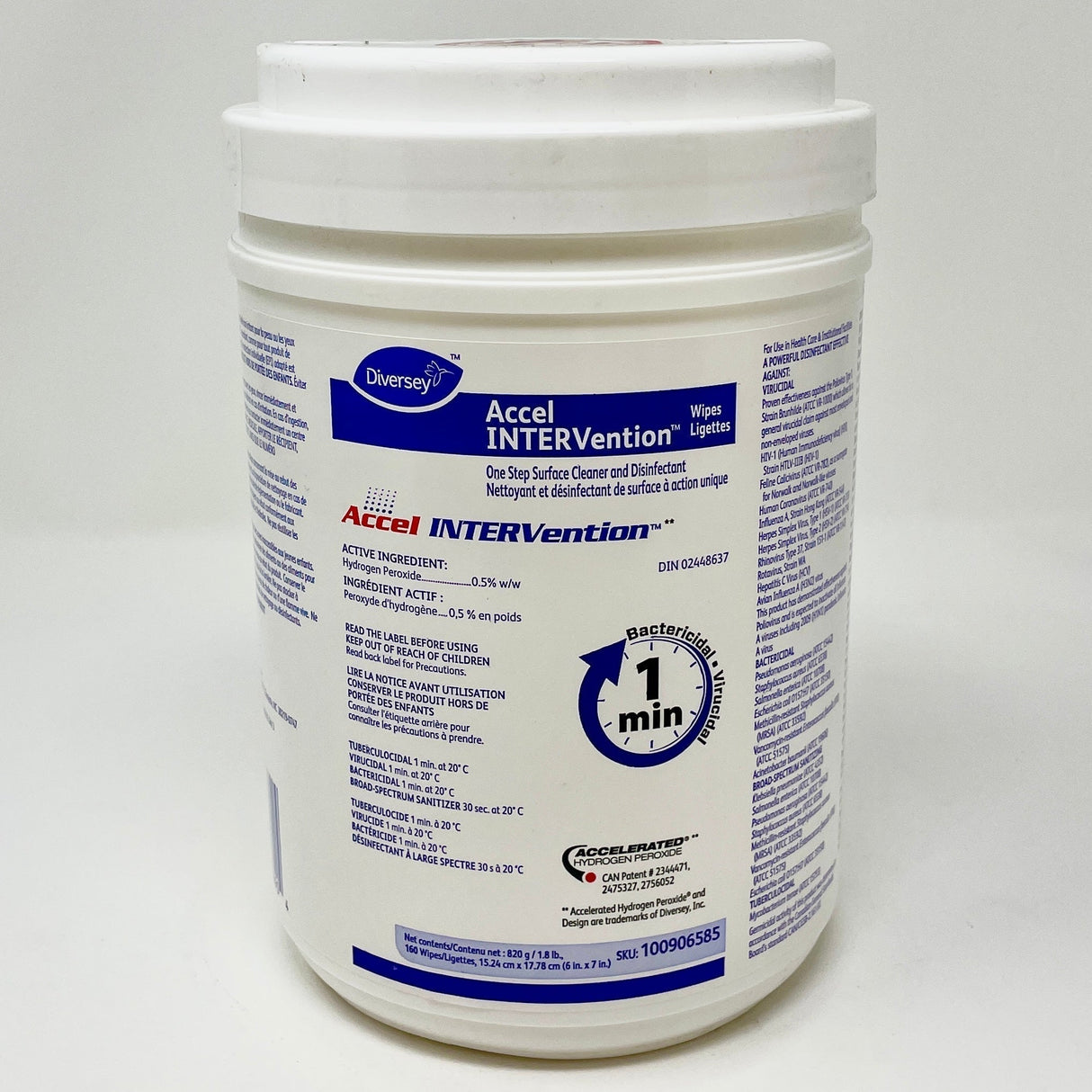 Accel Intervention Wipes AHP Disinfectant (60 Sec Kill Time) 160 Ct-Cleaning Supplies-Birth Supplies Canada