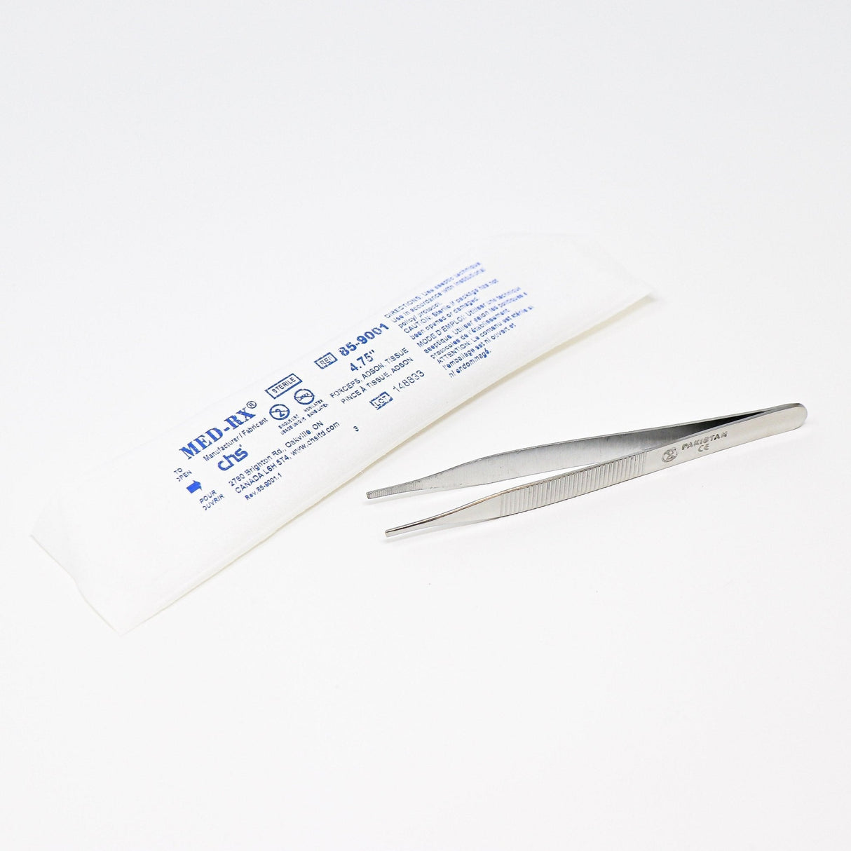 Adson Dressing Tissue Forceps Straight 4.75" | Sterile, Single-Use-Medical Instruments-Birth Supplies Canada