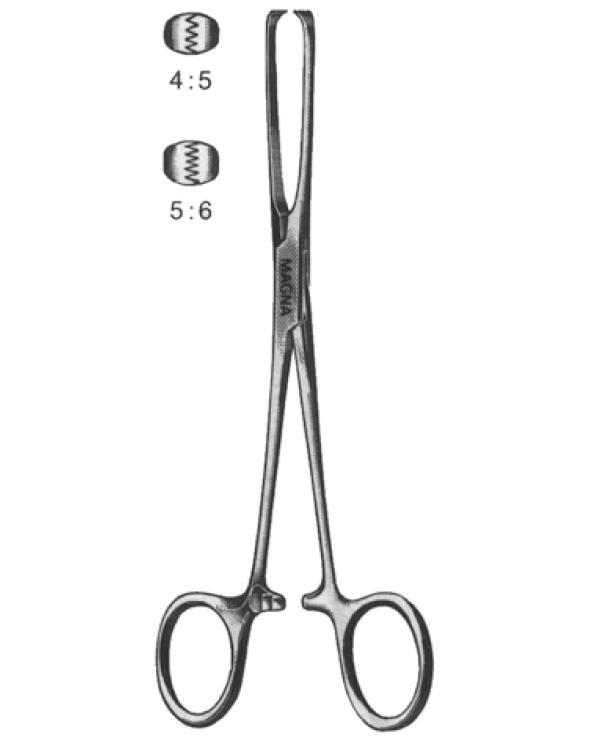 Allis Tissue Forceps 19cm (7½") | 5x6 Teeth, Ratcheted, Non-Sterile-Medical Instruments-Birth Supplies Canada