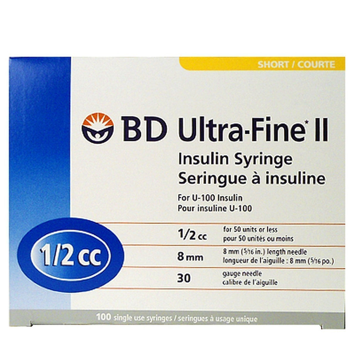 BD Ultra-Fine II Sterile Syringe with 31G Needle – 1 mL, Latex-Free-Needles-Birth Supplies Canada