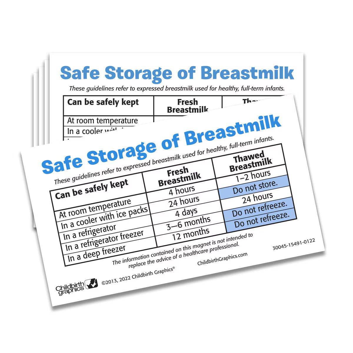 Safe Storage of Breastmilk Magnet (Pack of 50) - Buy Medical Supplies Online Canada