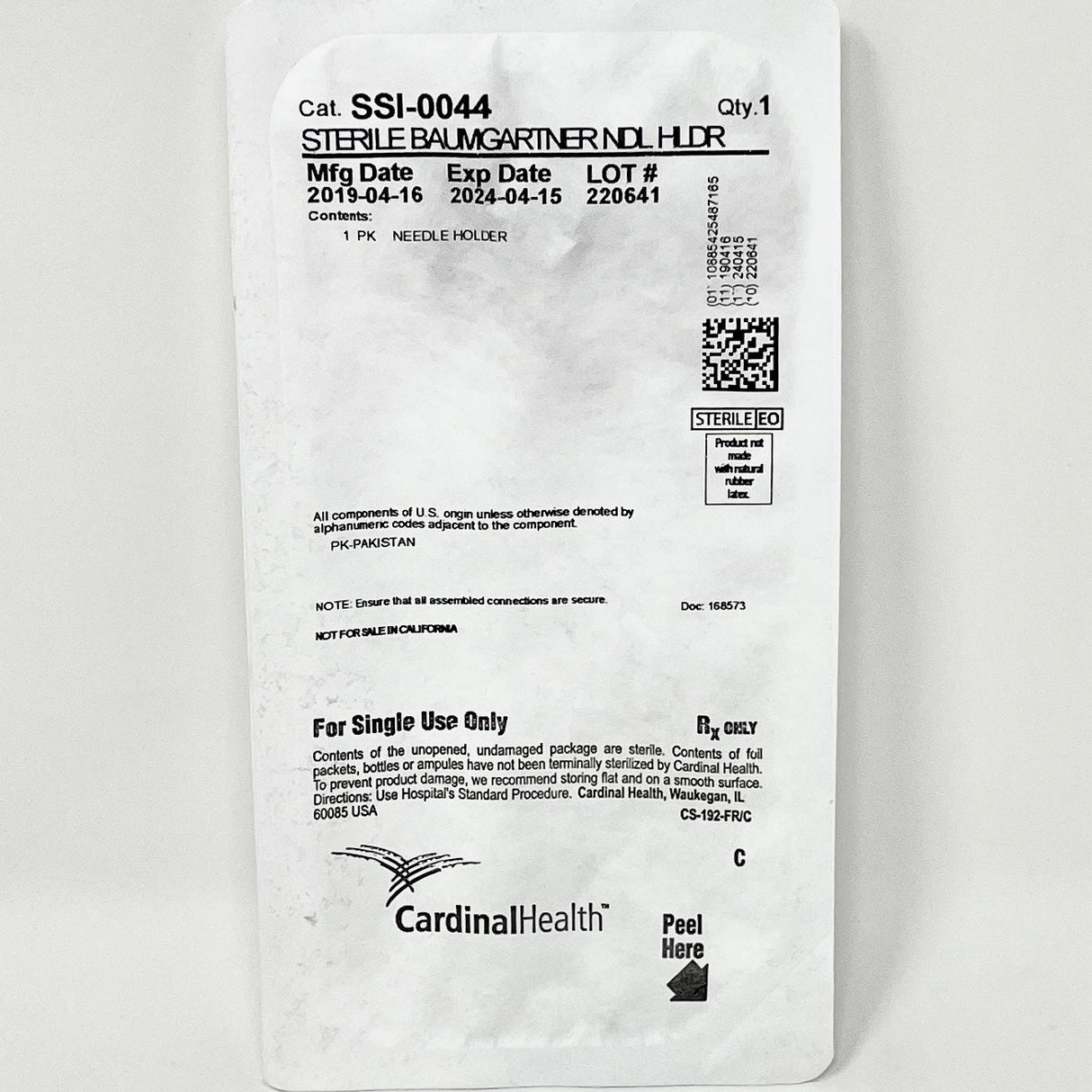 Baumgartner Needle Holder (5.5" Curved) | Sterile-Medical Instruments-Birth Supplies Canada