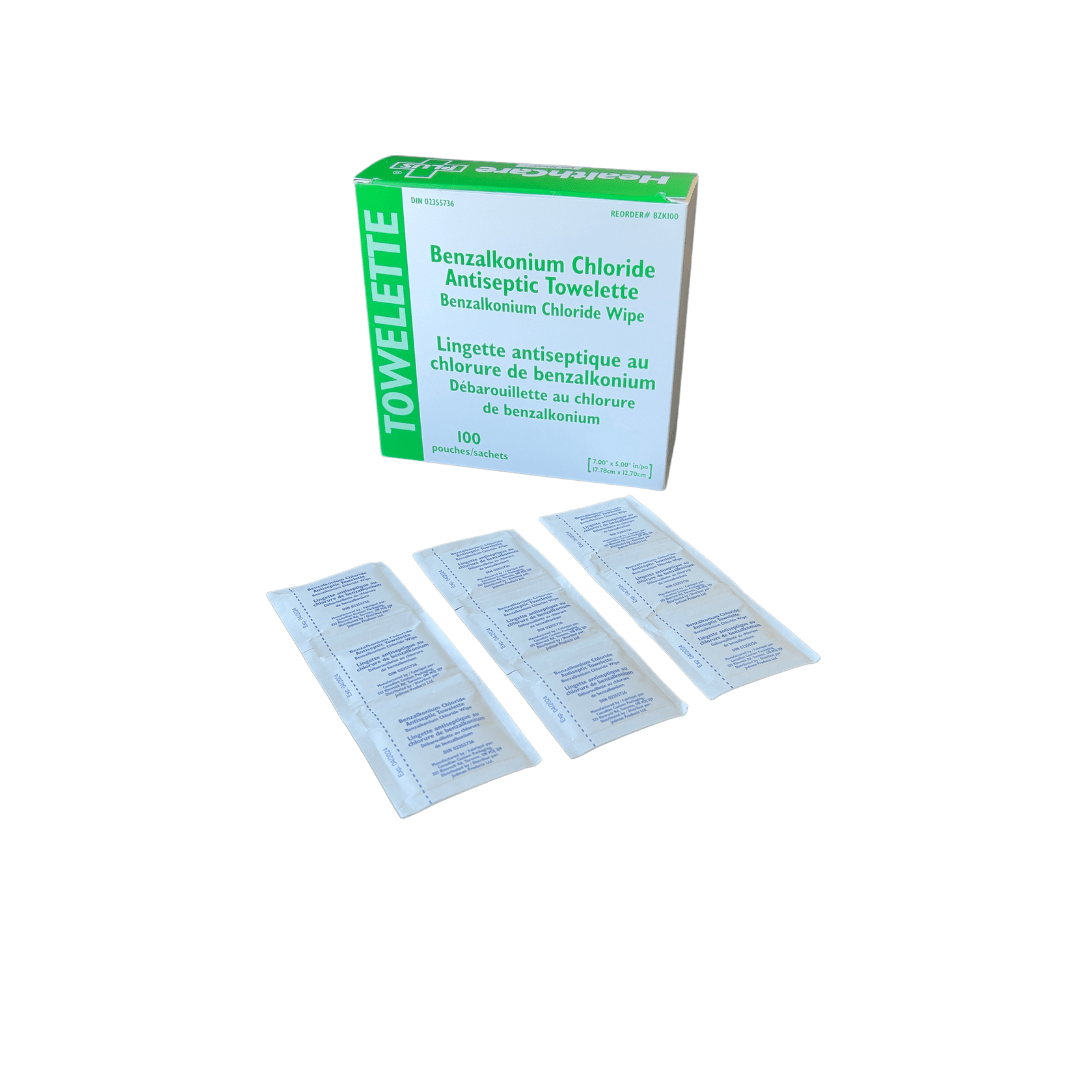 Benzalkonium Chloride Antiseptic Towelettes-Antiseptics & Disinfectants-Birth Supplies Canada