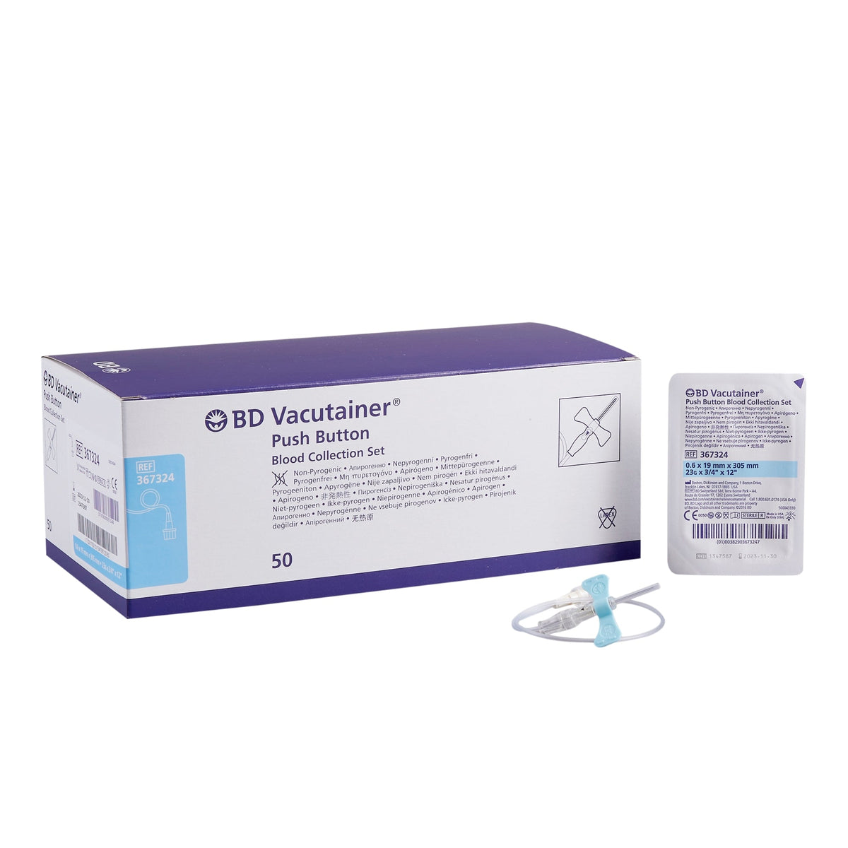 Blood Collection Set, Push Button | BD Vacutainer-Blood Collection-Birth Supplies Canada