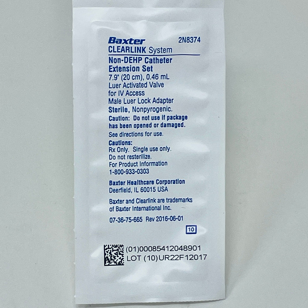 Clearlink IV Catheter Extension Set, L8.2" 0.5mL-IV Supplies-Birth Supplies Canada