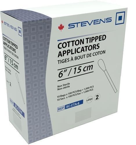 Cotton - Tipped Applicators – 6" Wooden Stick, Disposable Medical Swabs - Buy Medical Supplies Online Canada