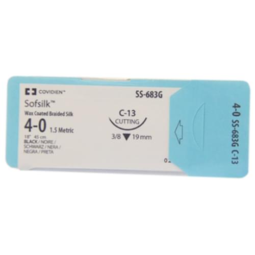 Covidien Sofsilk Black Braided Sutures | Non-Absorbable-Suture Supplies-Birth Supplies Canada