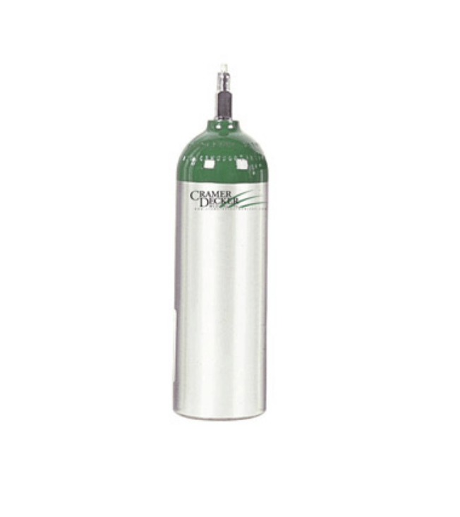 Cylinder Oxygen Tank "D" Empty Aluminum w/Standard Post Valve-Airways-Birth Supplies Canada