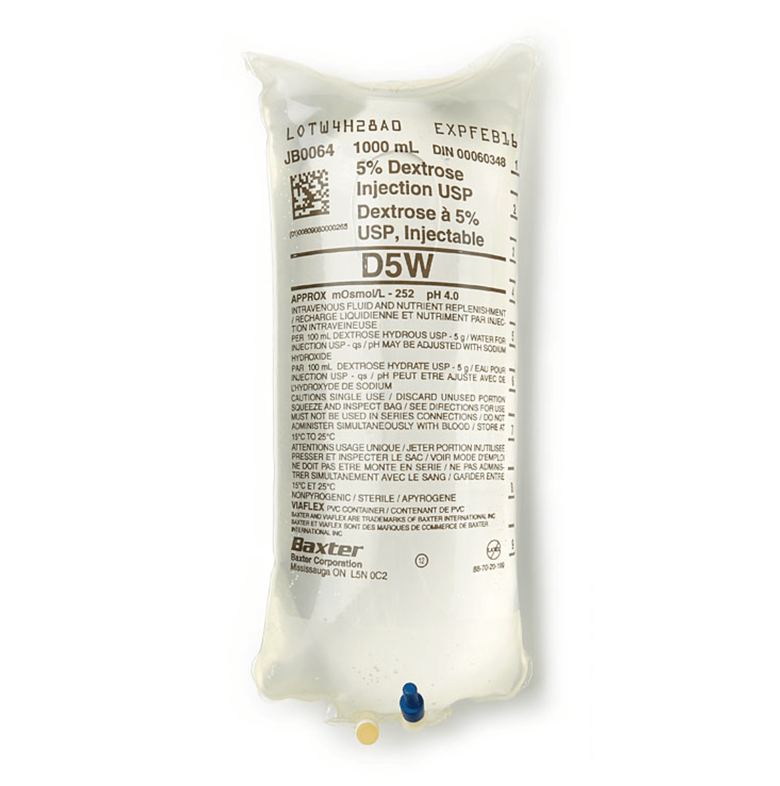 Baxter Dextrose 5% Injection Solution - Buy Medical Supplies Online Canada