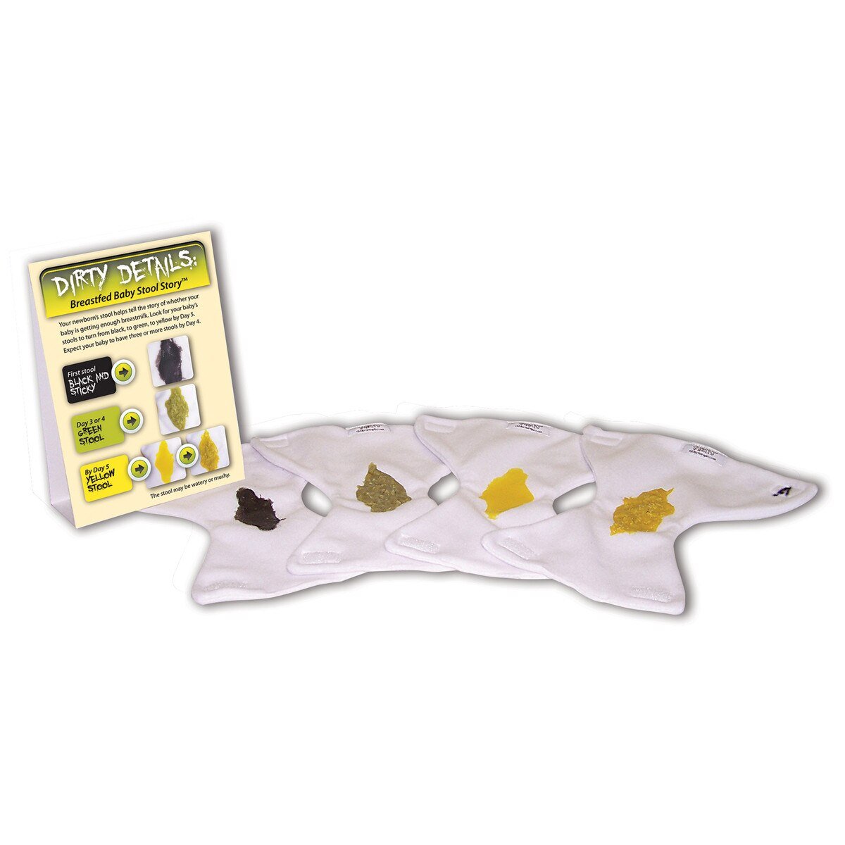 Dirty Details: Breastfed Baby Stool Story Display-Teaching Aids-Birth Supplies Canada