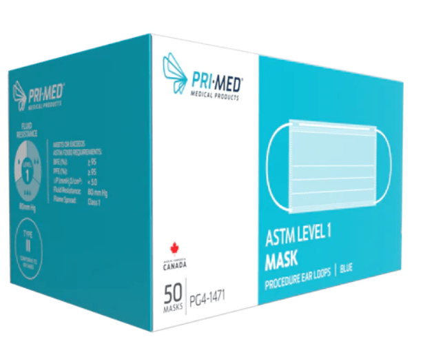 Disposable Face Mask, ASTM Level 1-Medical Supplies-Birth Supplies Canada