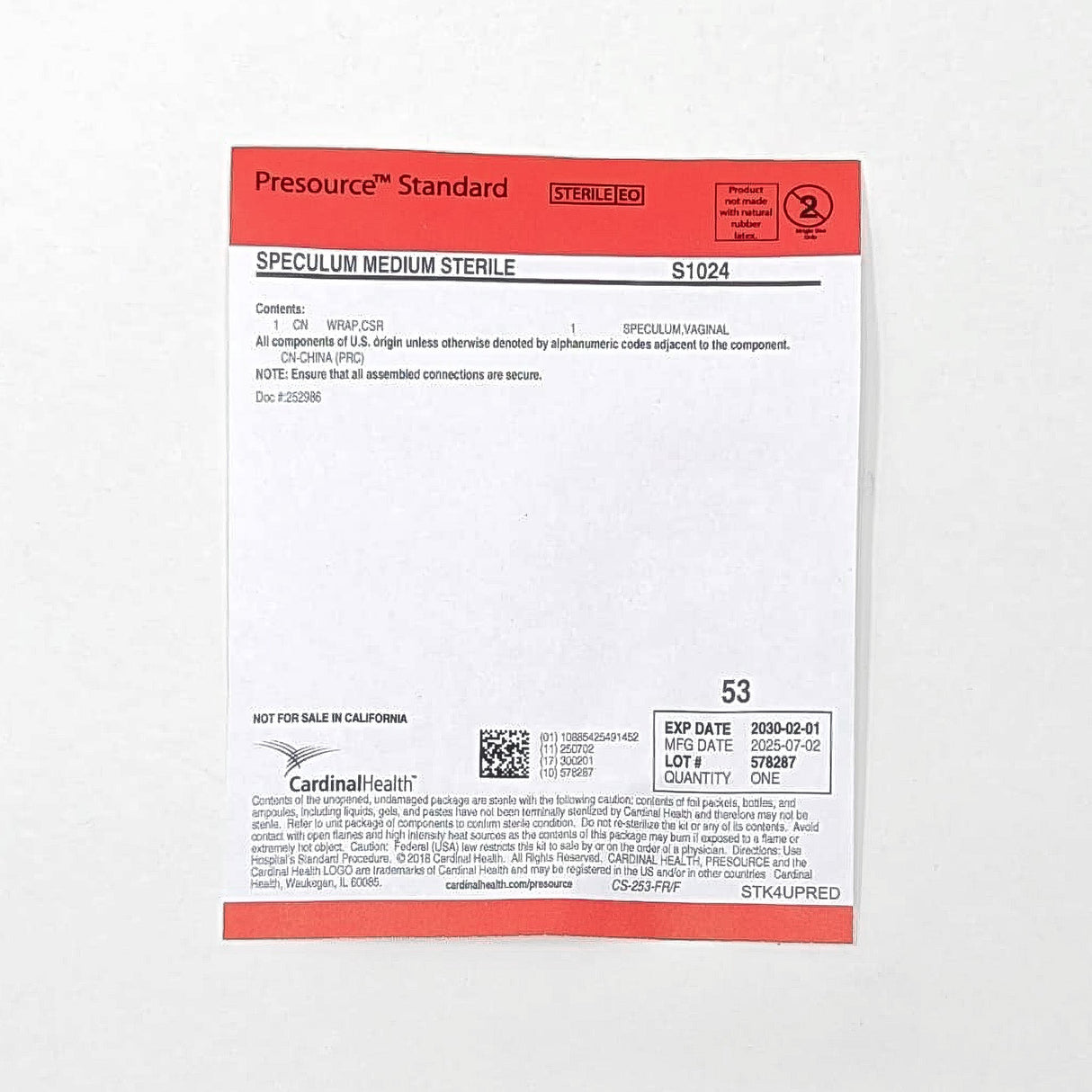 Disposable Vaginal Speculum ~ Sterile Single Use - Buy Medical Supplies Online Canada