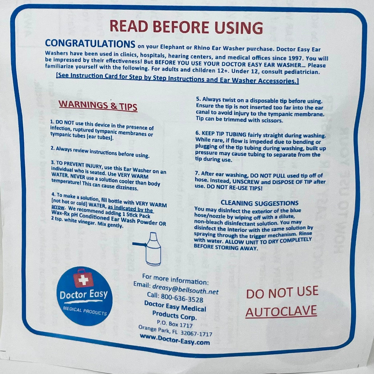 Elephant Earwasher | Gentle & Safe-Clinic Supplies-Birth Supplies Canada