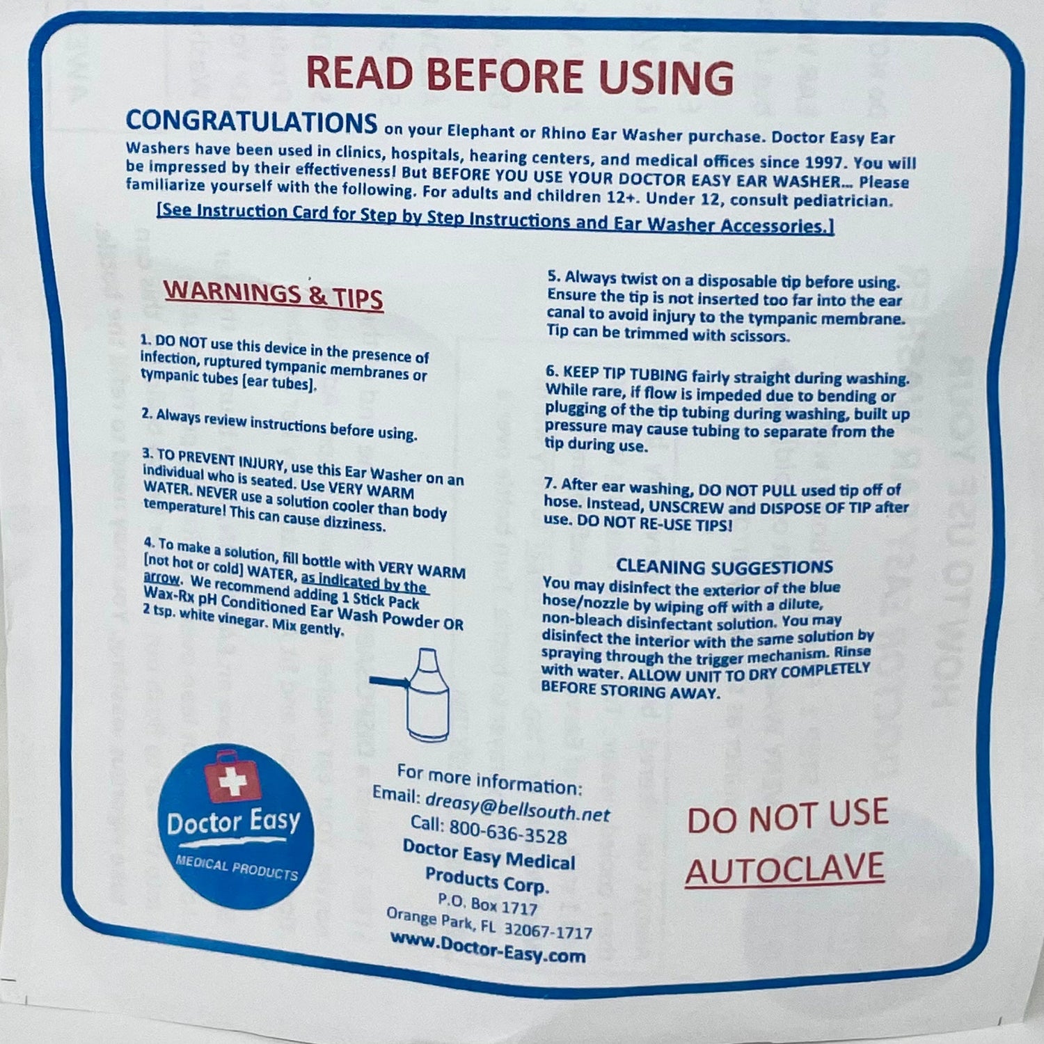 Elephant Earwasher-Medical Supplies-Birth Supplies Canada