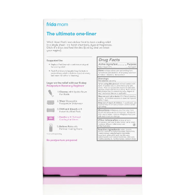 Frida Mom Witch Hazel Perineal Cooling Pad Liners-Birth Supplies Canada