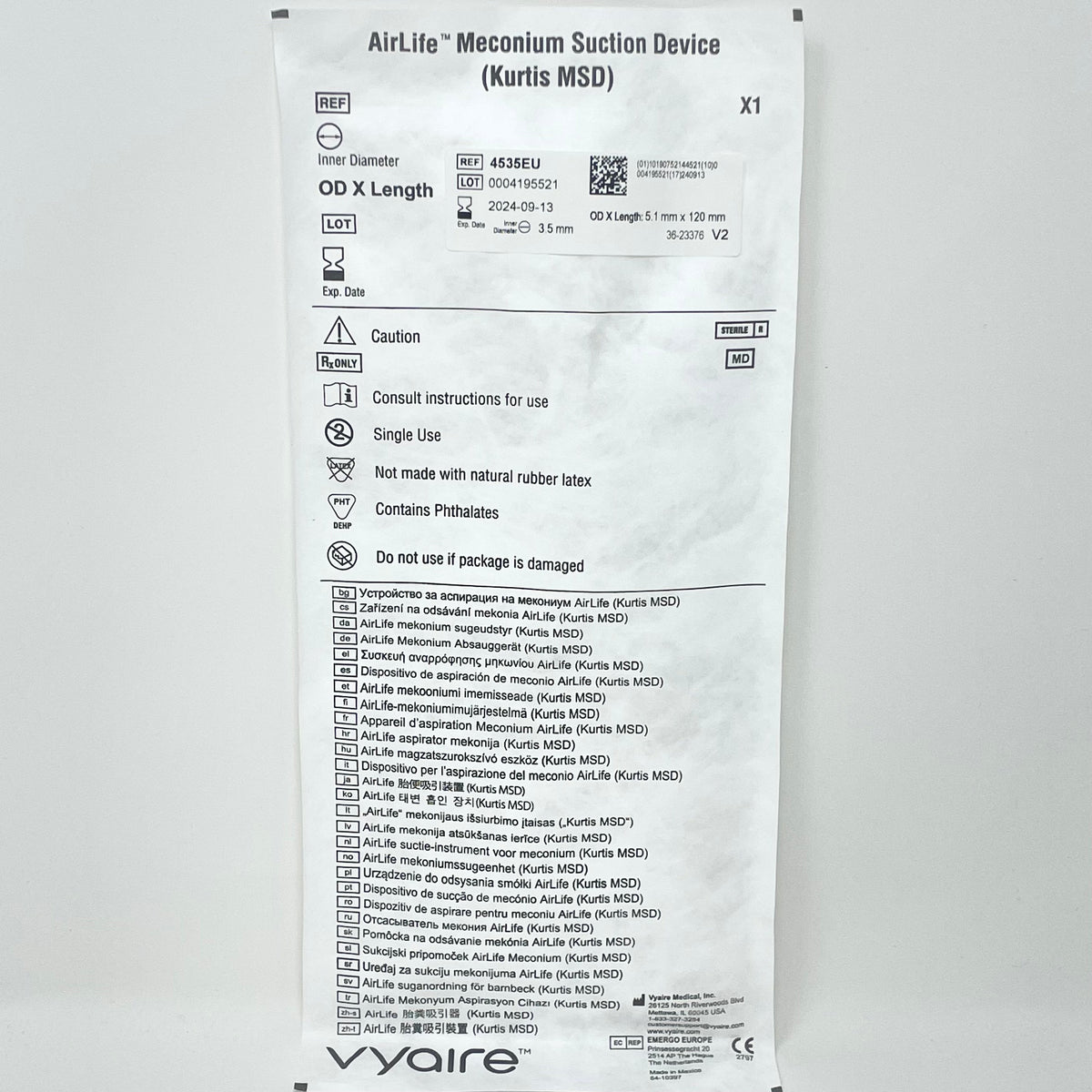 Kurtis MSD Meconium Suction Device-Airways-Birth Supplies Canada