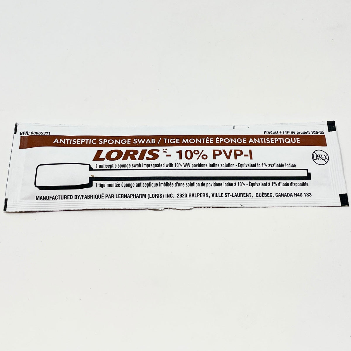 LORIS 10% Povidone Iodine (PVP-I) Swabstick-Suture Supplies-Birth Supplies Canada