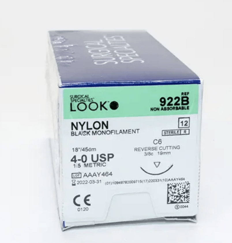 Look™ Non Absorbable Suture, Nylon-Suture Supplies-Birth Supplies Canada