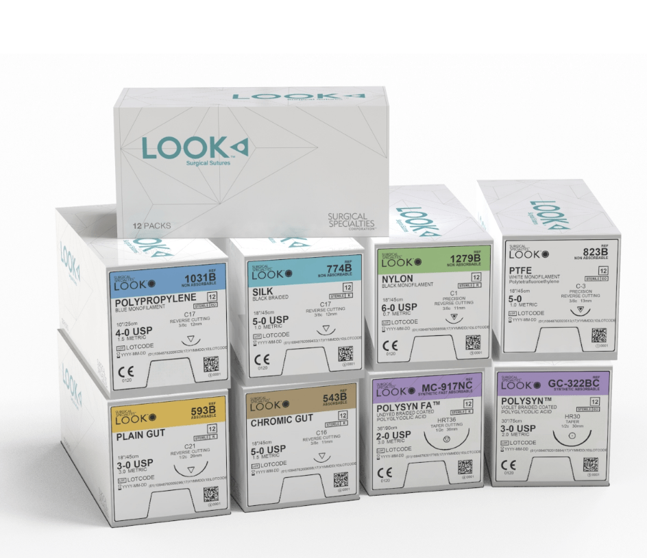 Look™ Non Absorbable Suture, Nylon-Suture Supplies-Birth Supplies Canada