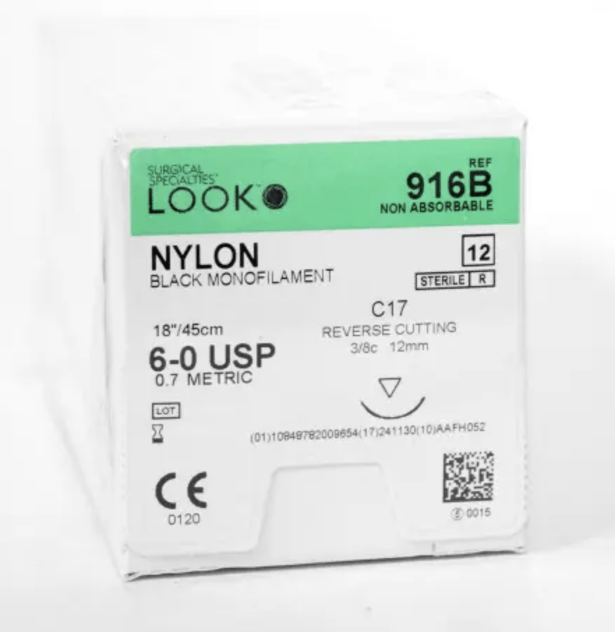 Look™ Non Absorbable Suture, Nylon-Medical Devices-Birth Supplies Canada