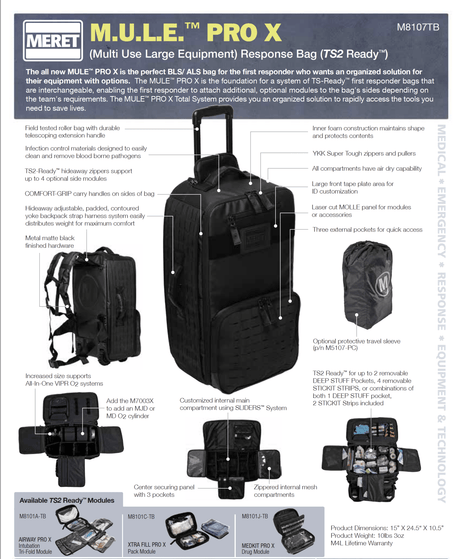 Meret M.U.L.E™ PRO X Response Bag-Bags & Storage-Birth Supplies Canada