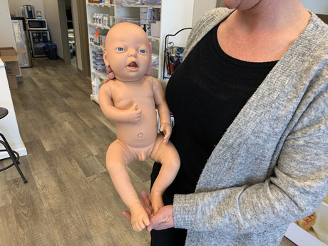 Newborn Doll ~ for teaching Breastfeeding or newborn care-Teaching Aids-Birth Supplies Canada