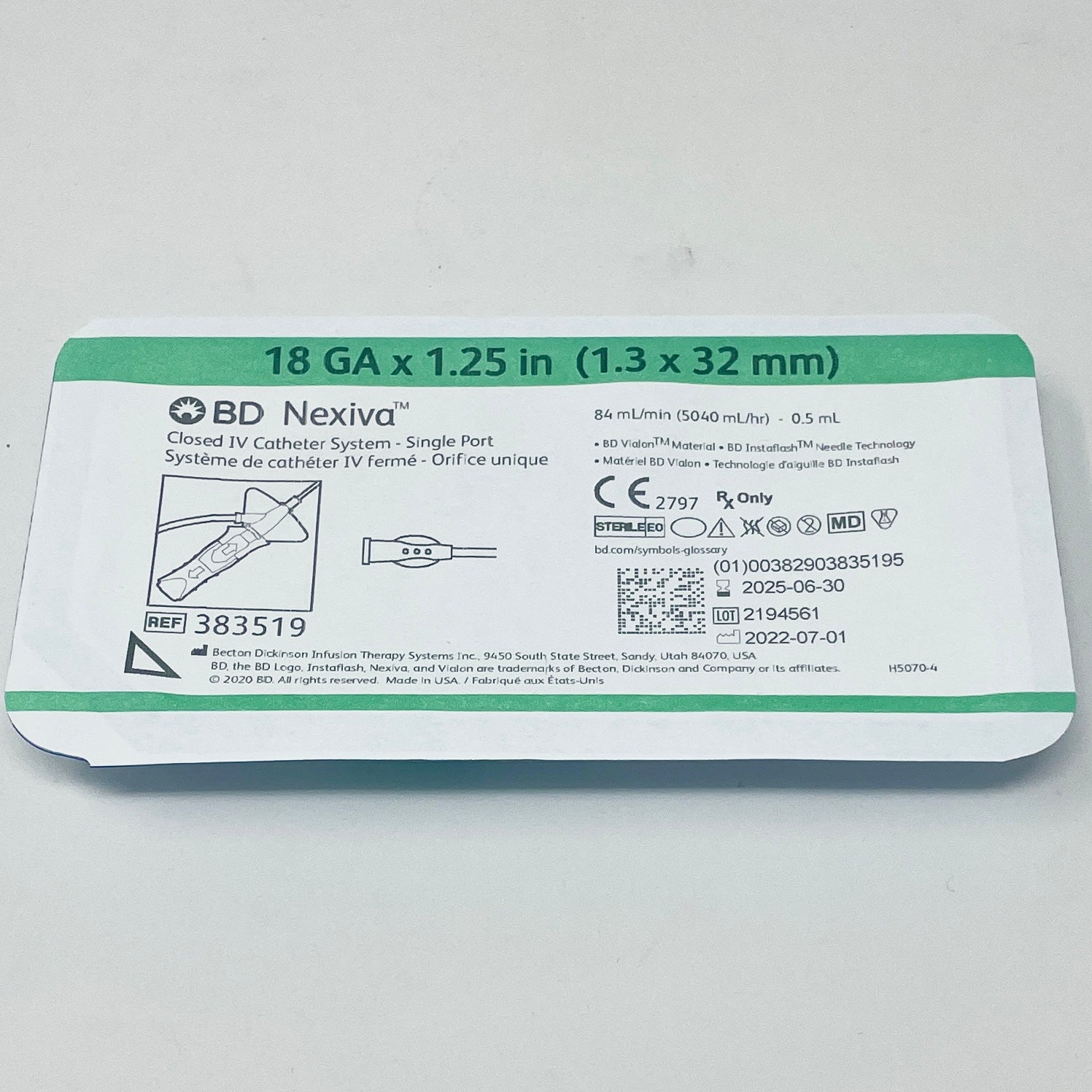 Nexiva IV Closed Catheter, Single Port-Medical Devices-Birth Supplies Canada