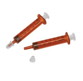 Oral Medication Syringe w/ Cap | Slip Tip, Amber-Syringes-Birth Supplies Canada