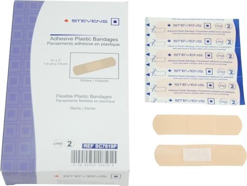 Plastic Adhesive Bandages ¾" x 3" Strips-Gauze & Bandages-Birth Supplies Canada