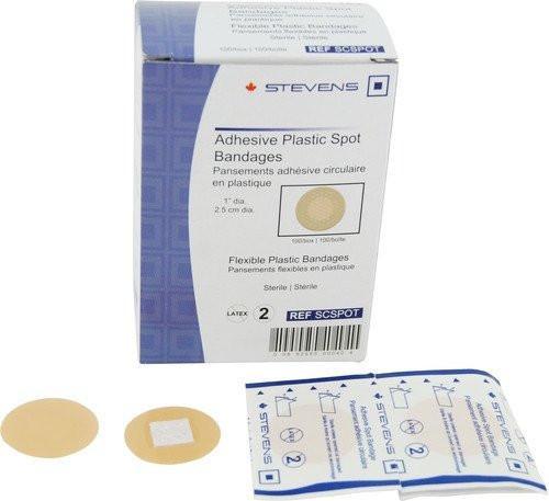 Plastic Spot Bandages 1" Diameter | Non-Stick, Sterile, Flexible-Gauze & Bandages-Birth Supplies Canada