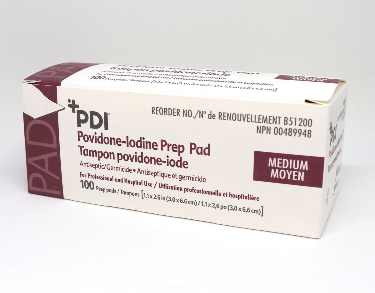 Povidone-Iodine Prep Pads – Sterile, Single-Use-Antiseptics & Disinfectants-Birth Supplies Canada