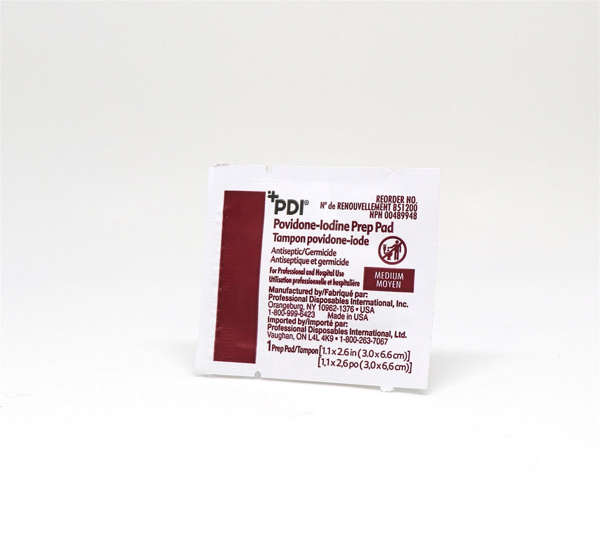 Povidone-Iodine Prep Pads – Sterile, Single-Use-Antiseptics & Disinfectants-Birth Supplies Canada