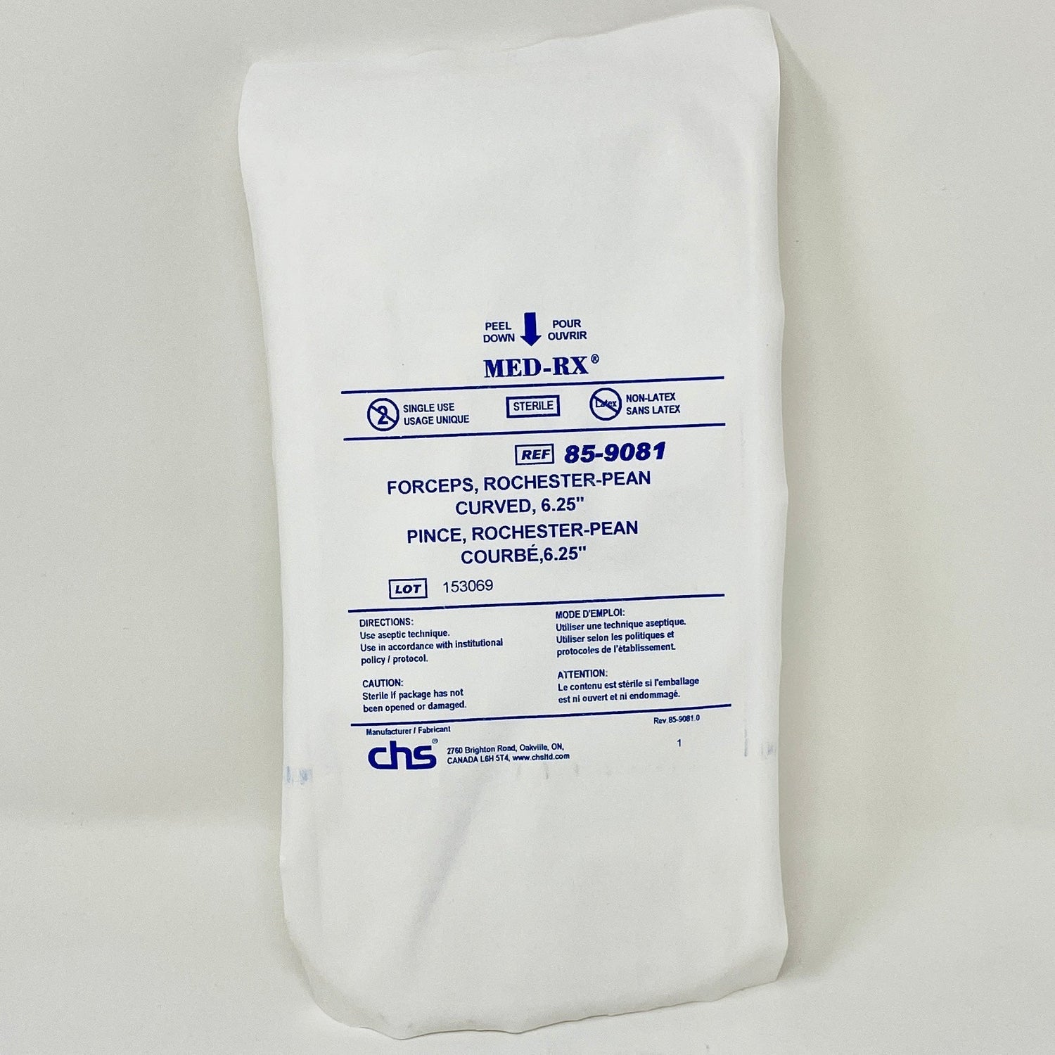 Rochester-Pean Forceps, Curved 6.25" ~ STERILE-Instruments-Birth Supplies Canada