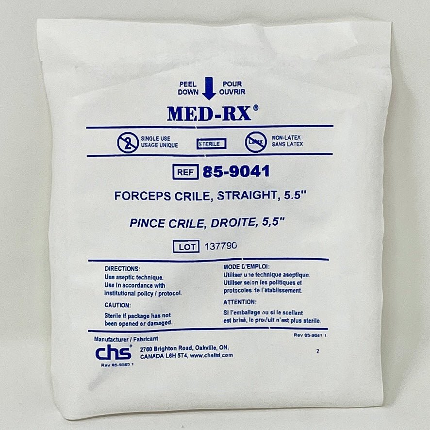 Crile Forceps, Curved 5.25" – Sterile, Disposable - Buy Medical Supplies Online Canada