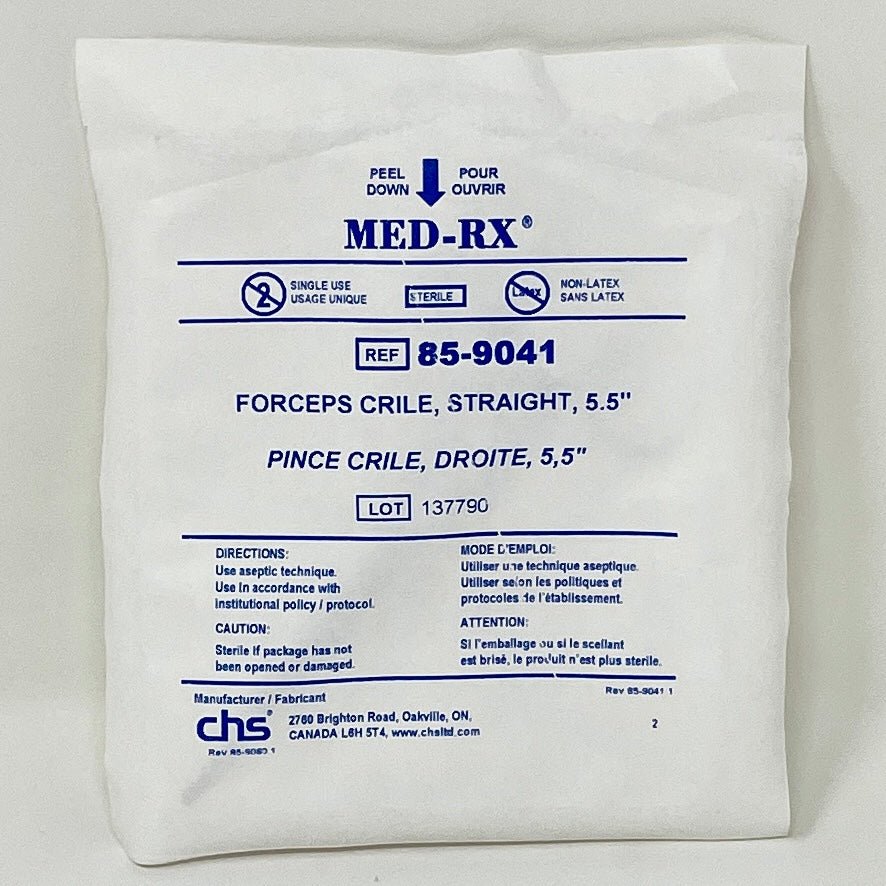 Sterile Crile Forceps (5.25 Inch) | Curved, Disposable-Medical Instruments-Birth Supplies Canada