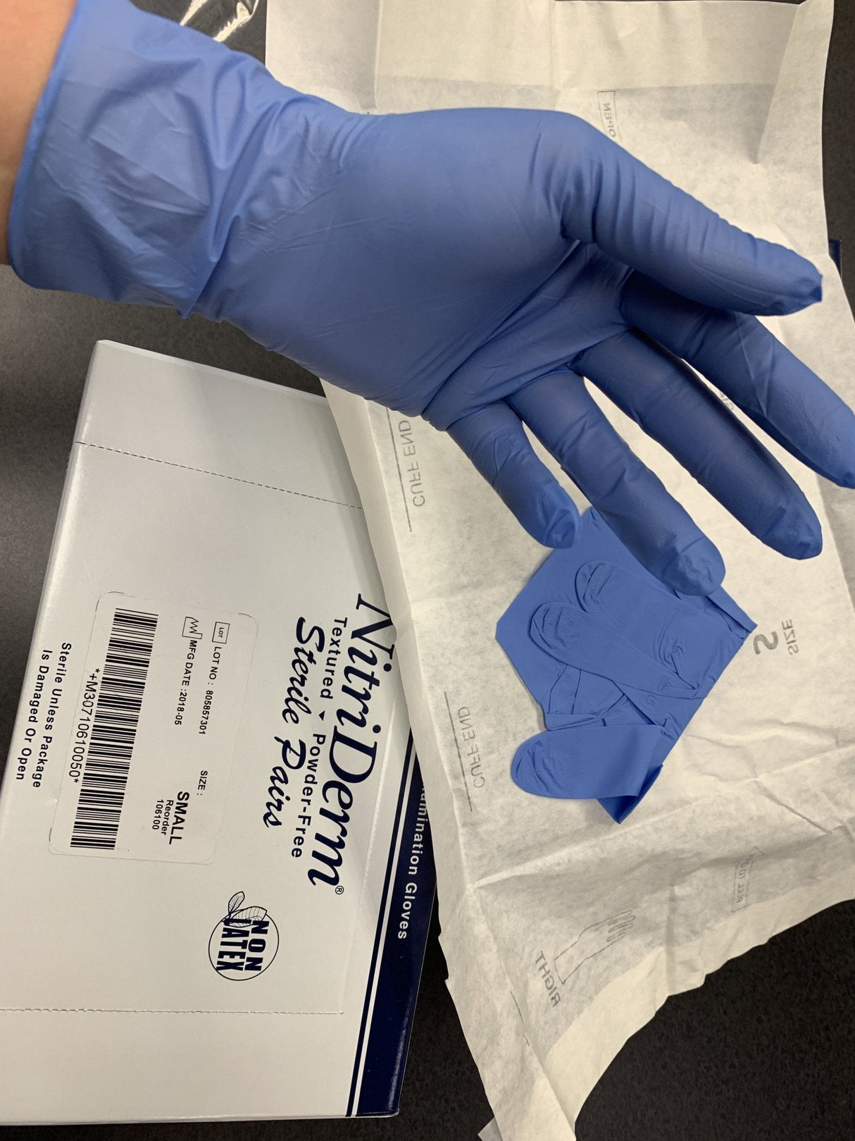 Sterile Nitrile Exam Gloves – Singles | Individually Wrapped-Medical Gloves-Birth Supplies Canada