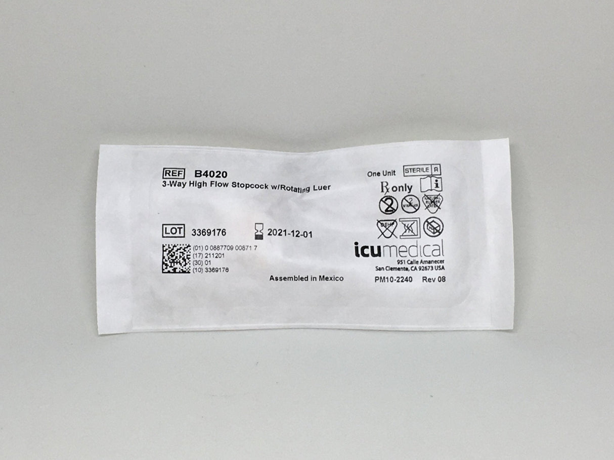 Stopcock 3-Way High Flow w/Rotating Luer-Medical Devices-Birth Supplies Canada