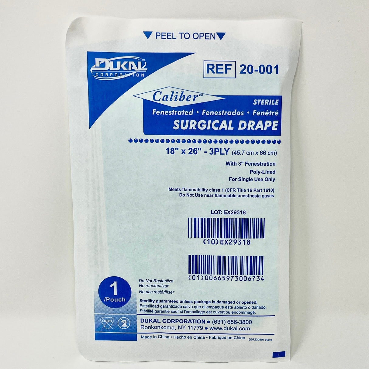 Surgical Drape 18" x 26"- Fenestrated-Clinic Supplies-Birth Supplies Canada