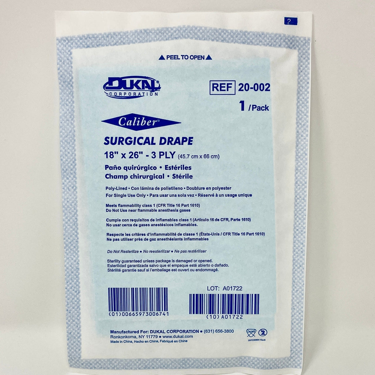 Surgical Drape 18" x 26" – Sterile 3 - Ply - Buy Medical Supplies Online Canada