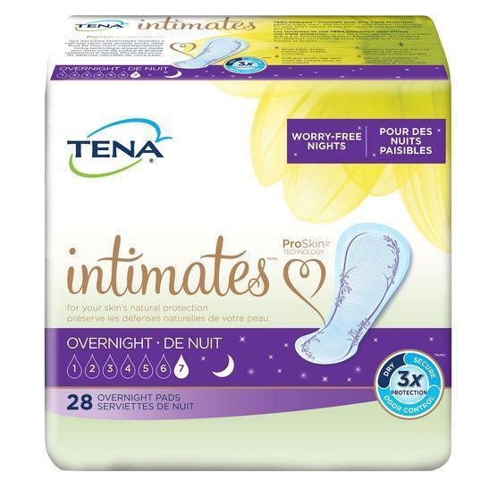TENA OVERNIGHT Pads ~ for heavy bleeding & leaking amniotic fluid-Maternity Pads & Underpads-Birth Supplies Canada
