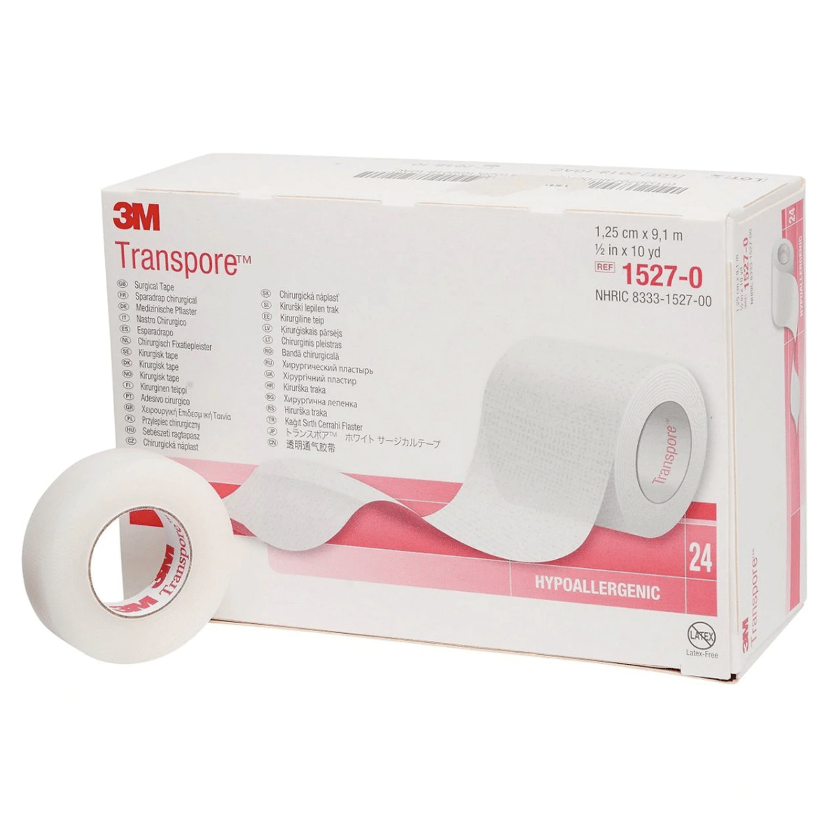 Transpore™ Surgical Tape, Plastic, Transparent-Gauze & Bandages-Birth Supplies Canada