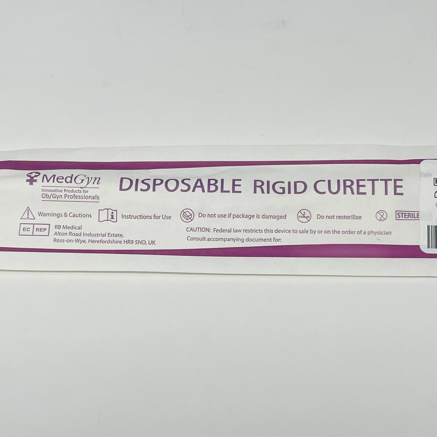 Vacuum Curettes - Rigid Curved, Disposable & Individually Packaged-Medical Devices-Birth Supplies Canada