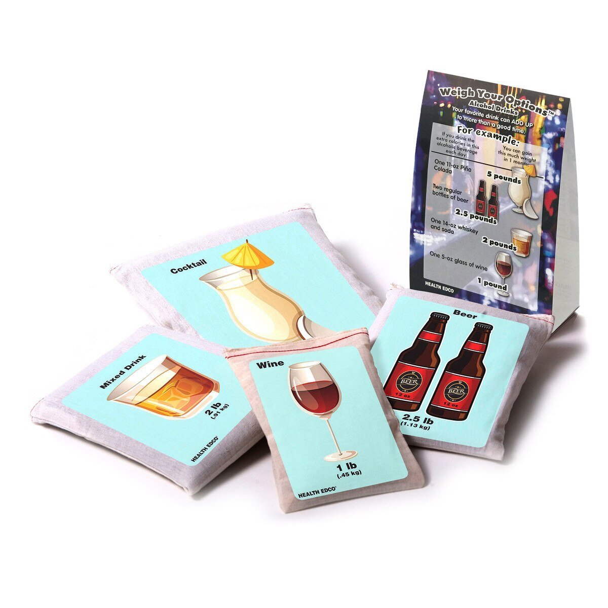 Weigh Your Options: Alcohol Drinks Display | Healthcare Training Model - Buy Medical Supplies Online Canada