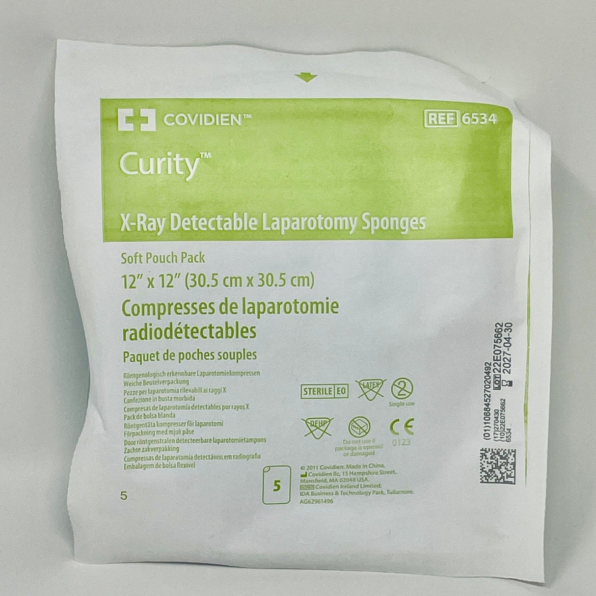 X-Ray Detectable Laparotomy Sponges, 6Ply, Sterile-Medical Supplies-Birth Supplies Canada