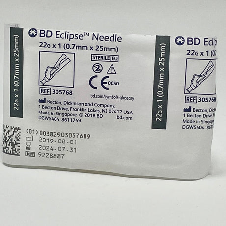 BD Eclipse™ Safety Needle – 22G, Sterile - Buy Medical Supplies Online Canada
